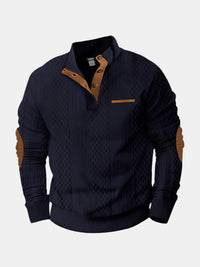 Jonas | Herren Klassiker Zopfmuster Pullover - Marineblau