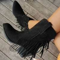 Calista | Damen Westernstiefel mit Fransen und Seitenreißverschluss - Stil 6