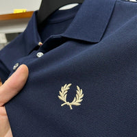 Calvin | Herren dehnbares elegantes Poloshirt - Marineblau