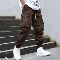 Herren Schwarze Cargo Hose - Braun