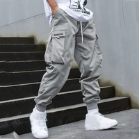 Herren Schwarze Cargo Hose - Grau