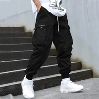 Herren Schwarze Cargo Hose - Schwarz