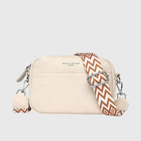 Amara | Leder Schultertasche - Beige