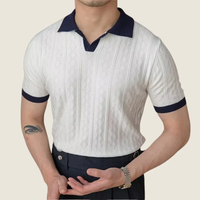 Cedric | Herren Poloshirt Mit Kontrast Modern - Weiß