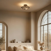 Runde Decken LED Lampe Dimmbar Modernes Zuhause - Schwarzes Chrom