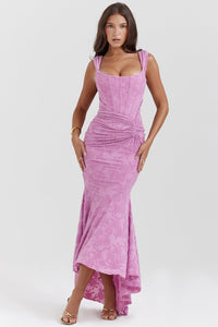 Dania | Damen Taillenbetontes Figurkleid – Sculpted Waist Kleid Elegant - Rosa