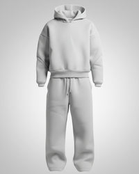 Clara | Damen Bequemer Oversized Jogginganzug - Hellgrau