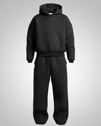 Clara | Damen Bequemer Oversized Jogginganzug - Schwarz