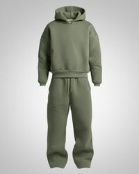 Clara | Damen Bequemer Oversized Jogginganzug - Grün