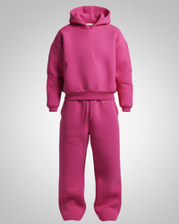 Clara | Damen Bequemer Oversized Jogginganzug - Rosa