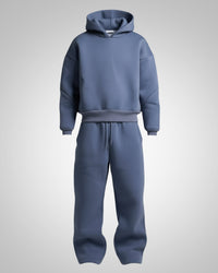 Clara | Damen Bequemer Oversized Jogginganzug - Blau