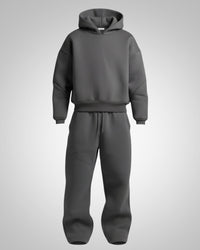 Clara | Damen Bequemer Oversized Jogginganzug - Grau