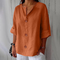 Clara | Legere fließende Bluse - Orange