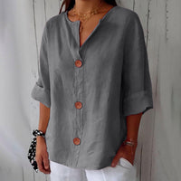 Clara | Legere fließende Bluse - Grau