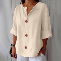 Clara | Legere fließende Bluse - Beige