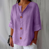 Clara | Legere fließende Bluse - Lila