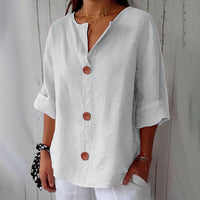Clara | Legere fließende Bluse - Weiß