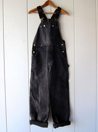 Damen-Latzhosen mit Taschen und Knöpfen - Schwarz