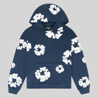 Cornelia | Damen Lässiger Blumenprint Hoodie - Blau