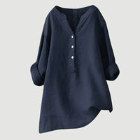 Zaina - Bequeme Damenbluse - Marineblau