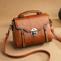 Zoe | Damen Zeitlose Eleganz Leder Schultertasche – Zeitlose Elegante Schultertasche - Braun