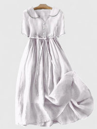 Alyszeah | Damen Früher Frühling Elegantes Kleid – Bezauberndes Frühlingskleid - White