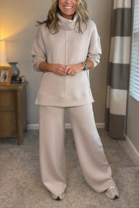 Violett | Schickes Zweiteiliges Ensemble - Beige