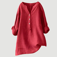 Zaina - Bequeme Damenbluse - Rot