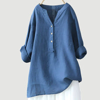 Zaina - Bequeme Damenbluse - Blau