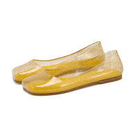 Damen-Ballerinas aus Glitzer-Gelee - Gold