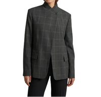 Damen Blazer mit Stehkragen und asymmetrischem Verschluss - Grau