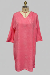 Clara | Damen Florales V-Ausschnitt Midi-Sommerkleid - Rosa