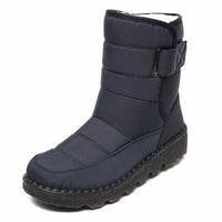 Marie | Damen Gefütterte Wasserdichte Rutschfeste Thermostiefel - Dunkelblau