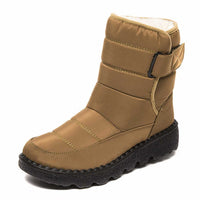 Marie | Damen Gefütterte Wasserdichte Rutschfeste Knee High Boots Thermostiefel - Khaki