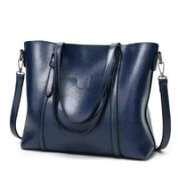 Katharina | Damen Geräumige Kunstleder Schulter Tote Bag Umhängetasche - Blau
