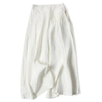 Damen Hose mit Weitem Bein und Hoher Taille - Weiß