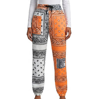 Damen-Jogginghose mit Paisley-Muster - Orange