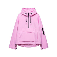 Elisabeth | Damen Kapuzen-Anorak Windschutz Wasserabweisende Outdoorjacke - Rosa