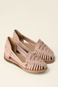 Greta | Damen Komfortable Sandalen Orthopädische Keilabsatz-Flechtleder-Slipper - Rosa