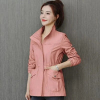 Luisa | Damen Kurzjacke leichte atmungsaktive Übergangsjacke mit Reißverschluss - Rosa