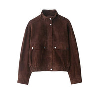 Damen Kurzjacke mit Stehkragen und Druckknopfverschluss - Niemiecki