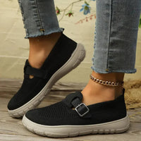 Damen Mesh Mary Jane Slipper - Schwarz