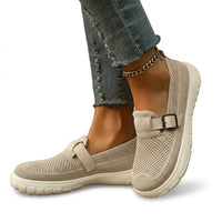 Damen Mesh Mary Jane Slipper - Beige