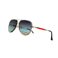 Damen Piloten Sonnenbrille mit Doppelstegrahmen - Grün