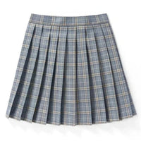 Damen Plissee Mini Rock | Schoolgirl Stil - Hellgrau