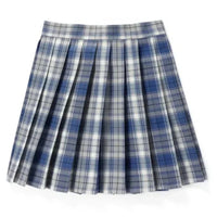 Damen Plissee Mini Rock | Schoolgirl Stil - Grau Blau