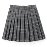 Damen Plissee Mini Rock | Schoolgirl Stil - Grau Weiß