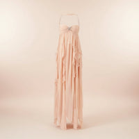 Damen Sommerkleid Fließendes Lockeres - Pfirsich