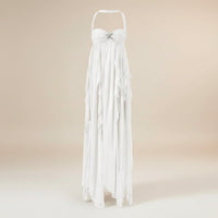 Damen Sommerkleid Fließendes Lockeres - Weiß