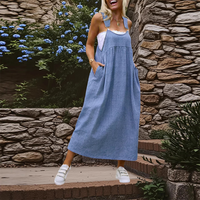 Damen Sommerkleid Modern Lose - Blau